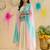 Printed orgenza silk silver gold lampi  lace work dupatta
