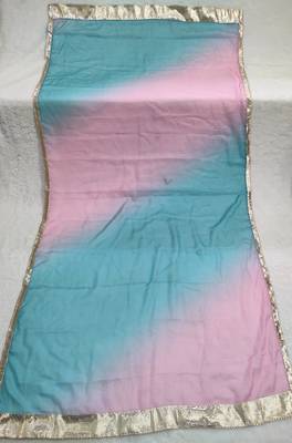 Printed orgenza silk silver gold lampi  lace work dupatta 5
