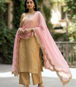 Baby pink  colour orgenza silk fabric thred sequnce embrodery dupatta