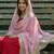 Baby pink  colour orgenza silk fabric thred sequnce embrodery dupatta