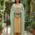 Firoji colour orgenza silk fabric thred sequnce embrodery dupatta