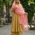 Gajari colour orgenza silk fabric thred sequnce embrodery dupatta