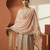 Peach colour orgenza silk fabric thred sequnce embrodery dupatta