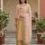Peach colour orgenza silk fabric thred sequnce embrodery dupatta