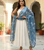 Printed orgenza silk multi sequnce lace work dupatta