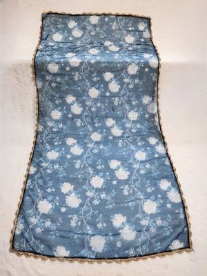 Printed orgenza silk multi sequnce lace work dupatta 4