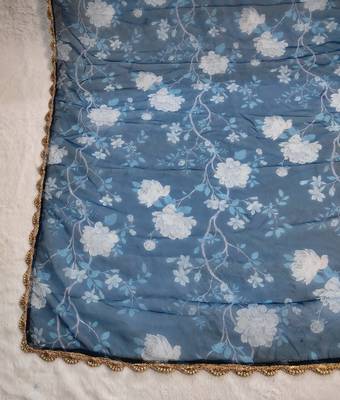 Printed orgenza silk multi sequnce lace work dupatta 6