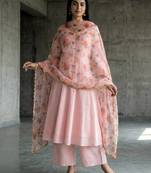 Printed orgenza silk multi sequnce lace work dupatta