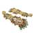 Antique gold kundan polki long jhumka earrings with mint beads & pearl drops
