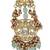 Antique gold kundan polki long jhumka earrings with mint beads & pearl drops