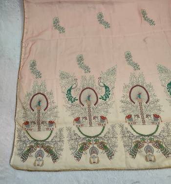 Printed orgenza silk multi sequnce lace work dupatta 6