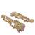 Antique gold kundan polki long jhumka earrings with pink beads & pearl drops