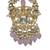 Antique gold kundan polki long jhumka earrings with pink beads & pearl drops