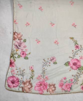 Printed orgenza silk multi sequnce lace work dupatta 5