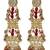 Antique gold kundan polki long jhumka earrings with ruby beads & pearl drops