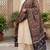 Printed raw cotton silk multi thred lace work stall dupatta