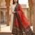 Printed raw cotton silk multi thred lace work stall dupatta