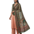 Printed raw cotton silk multi thred lace work stall dupatta