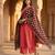 Printed raw cotton silk multi thred lace work stall dupatta