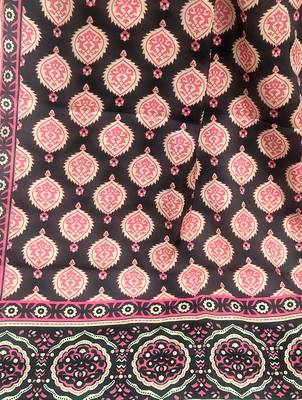 Printed raw cotton silk multi thred lace work stall dupatta 3
