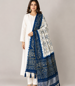 Pure gajji silk bandhani digital print dupatta with lagdi patta pallu with handwork (wedding special)