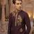 Brown lachka embroidered kurta pajama set