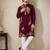 Maroon premium lachka embroidered kurta pajama set