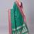 Green soft banarasi silk blend saree with zari weaving meenakari design