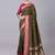 Mahendi soft banarasi  silk blend saree with zari weaving meenakari design
