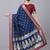 Blue soft banarasi silk blend saree with zari weaving meenakari design