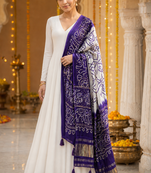 Pure gajji silk bandhani digital print dupatta with lagdi patta pallu with handwork (wedding special)