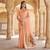 Baby pink soft organza silk blend fabric with paithani style lightweight saree with blouse