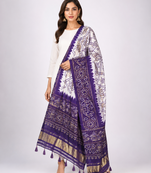 Pure gajji silk bandhani digital print dupatta with lagdi patta pallu with handwork (wedding special)