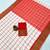white-red color checks linen cotton blend digital printed sarees