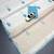 white sky blue color linen cotton blend digital printed fancy lace border sarees