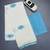 white sky blue color linen cotton blend digital printed fancy lace border sarees