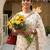 white-pink color linen cotton blend flower digital printed sarees