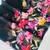 black color linen cotton blend digital printed sarees