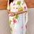 white-green color linen cotton blend digital printed sarees