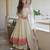 Off white embroidered diamond silk gown set