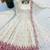 Off white embroidered diamond silk gown set