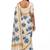 chiku -blue color flower digital printed linen cotton blend sarees