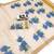 chiku -blue color flower digital printed linen cotton blend sarees