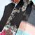 Black satin rayon kaftan set with dupatta