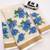chiku -blue color flower digital printed linen cotton blend sarees