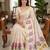 chiku -pink color flower digital printed linen cotton blend sarees