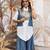 Denim palazzo set with embroidered koti & printed shirt