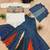 Denim palazzo set with embroidered koti & printed shirt