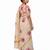 chiku -purple color flower digital printed linen cotton blend sarees