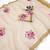 chiku -purple color flower digital printed linen cotton blend sarees